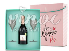 Paket LOVE BOX Spumante Pinot Grigio La Jara & 2 Gläser